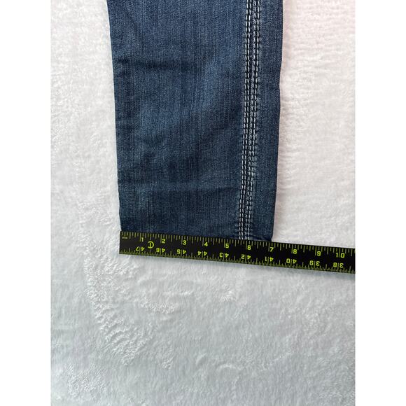 Silver Jeans Twisted Capri Women Size 29 Thick Stitch Dark Wash Stretch Denim - Picture 8 of 10